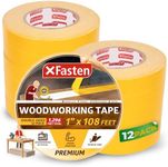 XFasten Bulk Double Sided Woodworking Tape 1-inch 1,296-Feet Total (12-Pack) Residue-Free Woodworking Tool for CNC Routing Machine, Removable Double Sided Tape for Woodworking Router Template