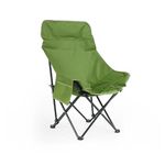 G POWERED Camping Chair for Adults, Compact Folding Portable Chair with Side Pockets for Outdoors Fishing, Hiking, Backpacking, Picnic, Beach, Travel, Supports Upto 100kg with Carry Bag (Green)