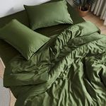DOZ Sheet Set, 100% Viscose derived from Bamboo, Organically Grown, Buttery Soft, Cooling Sheets, High GSM, Deep Pockets - 3pc - 2 Pillowcases 1 Fitted Sheet (Forest, King)