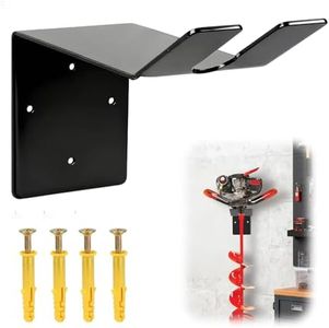 SFNSM Ice Fishing Auger Wall Mount with Expansion Screws Heavy-Duty Metal Electric Auger Storage Bracket, Ice Fishing Gear Accessories, Easy Assembly & Secure Storage