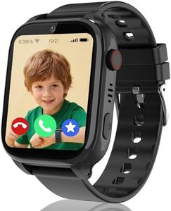 4G Kids Smart Watch Boys Girls,Smart Watch for Kids GPS Tracker with Video Call, Phone Call, Voice Chat, SOS Game IP68 Waterproof School Mode Smartwatch Birthday Gifts for Aged 4-12 (Black-GPS-SOS)