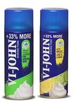 VI- JOHN Shaving Foam For Men, Lime & Lemon & Sensitive Skin Type Shaving Foam With Goodness of Nature, Tea Tree Oil, Vitamin E Enriched and Anti- Bacterial Formula (400gm Each- Pack of 2)