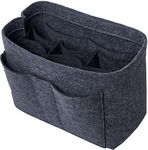 Advance Geotextiles Women Felt Purse Organizer Insert for Ladies Handbag, Tote, Hobo Bag Storage Purse Divider, Multiple Storage Compartment - Dark Grey(11.4x5.9x7.1) inch (Large)