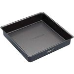 MasterClass Square Sandwich Tray, Cake Tin, Non-Stick and Loose Bottom, Cake Pan, Carbon Steel, Square, 20cm , Grey