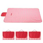 Kuber Industries Pack of 4 Picnic Mat | Foldable Blanket for Picnic | Water Resistant Handy Mat | Portable Mat for Outdoor | Bag Design Picnic Mat | JY2207 | Red