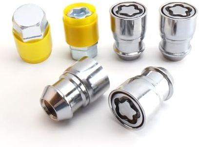 YYHHZZ 9/16 Wheel Locks Lug Nuts, Fit for ram 1500, Ram 2500, Ram 3500, Chassis cab, Dakota, Durango，Aspen, Wheel Locks, 4 Locking Lug Nuts, 2 Pcs Lock Key