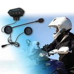 cubonic Motorcycle Helmet Bluetooth Headset, Dustproof and Sun Protection Wireless Motorcycle Helmet Earphones with Long Battery Life, Noise Reduction Function, and Hands-Free Communication System