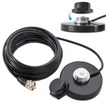 Anina NMO Antenna Magnetic Base Mount 16.4 FT RG58 Coaxial Cable PL-259 Plug with NMO Antenna Mount Cap for CB Ham Radio Truck Marine VHF Radio