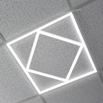 Long Life Lamp Company 64w Border Line LED Panel 600 X 600 Recessed Ceiling Light Diamond Edge Panel 6500k, 64W02