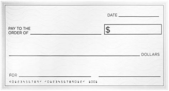 Reusable Giant Oversized Fake Paper Cheques for Endowment Award - Large Dry Erase Novelty Cheque for Rewards, Donations, Gag Gifts, Raffle Winners and Fundraisers, 76.2 x 40.6 cm