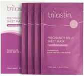 TriLASTIN Belly Masks - Belly Masks for Pregnant Women - Hydrating & Soothing for Itchy Skin - Reduces Stretch Marks - Safe for Sensitive Skin - Paraben & Phthalate-Free - Made in USA - 4 Pack