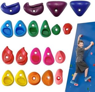 SREHRLY 20 PCS Rock Climbing Wall for Kids,Rock Wall Climbing Holds,Adults Climbing Wall Grip Kits Holds Up to 230 lbs for Outdoor Indoor Home Playground Climbing Wall Holds