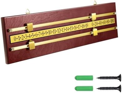 MoyanSuper Wooden Wall-Mounted Scoreboard for Snooker,Billiards, Pool Table and Shuffleboard Games - Classic Score Keeper for Game Rooms,Cherry