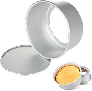 5/6/8'' Cake Mold Round DIY Cakes Pastry Baking Tin Pan Reusable Cheesecake Pan with Removable Bottom, Chiffon Cake Mold Anodized Aluminum Baking Pan (6 inch)