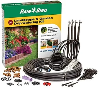 Rain Bird LNDDRIPKIT Drip Irrigation Landscape/Garden Watering Kit with Drippers, Micro-Bubblers, Micro-Sprays