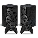 Skin Sticker Vinyl Decal for Xbox Series X Console and Controller, Full Cover Protective Cover Wrap Compatible with Xbox Series X (Dark Grey)