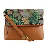 HAMELIN Women's Fold Over Sling Bags For Girls And Women | Stylish Vegan Leather Ladies Purse For Mobile/Makeup (Floret), Multicolor