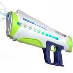 FunBlast Electric Water Gun for Holi with Automatic Water Spray 32 Ft Range, Water Absorption Automatic Squirt Guns for Kids, Water Blaster Summer Toys for Pool, Beach Party, Outdoor Fun (White)
