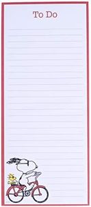Graphique Magnetic Notepad - Peanuts Snoopy Bike Grocery and Shopping List - Fun Decorative To-Do List - Perfect House Warming Gifts - 100 Tear off Sheets (4" x 9.25" x .5")