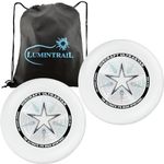 Discraft 175g Ultimate Frisbee Disc Ultra Star 2 Pack Bundle with a Lumintrail Drawstring Bag (White)