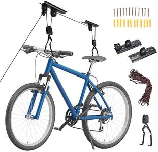 Pro-Bike Tool Bike Ceiling Mount Pulley Storage System - Bike Hangers for Garage Storage - Bike Hoist Wall Rack Indoor Roof Pulleys - Heavy Duty Overhead Space Saving Bicycle Lift System -‎ 1.65 kg
