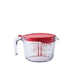 Pyrex Classic Glass Measuring Jug with Lid High Resistance 1.0 Litre Transparent (Pack of 2)