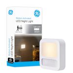 GE Motion Sensor LED Night Light, Plug-in, Dusk-to-Dawn, Modern, Ideal for Living Room, Bathroom, Bedroom, Hallway, Nursery, Basement, 40865, White | 20 Lumens