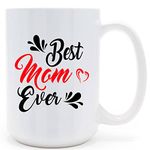 Mycheny Best Mom Ever Coffee Mug 15 Oz, Mother’s Day Gifts for Mom, Birthday Christmas Gifts for Women from Daughter Son Husband