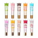 Ruby Kisses Broadway Lip Gloss Vita-Lip Clear Lip Gloss, Moisturizing, Soothing, Super Glossy with Vitamin Oil (10PCS SET)