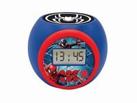 Projector Alarm Clock Spiderman Marvel with snooze function and alarm function, Night light with timer , LCD screen, battery operated, Blue / Red, RL977SP