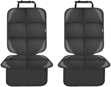 VANLONTD Car Seat Protector for Child Car Seat,2 Pack Carseat Seat Protectors with Non-Slip Bottom and 2 Large Mesh Pockets for SUV, Sedan, Trunk, Leather and Fabric Car Seat