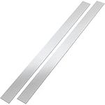 2 Pcs Stainless Steel Trim Strips 304 Brushed Stainless Steel Trim Metal Finishing Sheet Metal Gap Strip Filler Trim for Kitchen Tools (Silver, 2 x 30 Inch)