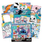 Fashion Angels Disney Stitch Color & Collage Design Set - 15 Colorable Lilo and Stitch Posters - Add Your Own Designs with 7 Included Sticker Sheets - Ages 8 and Up