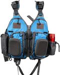 Flygo Trout Fishing Vest Fly Fishing Vests for Men and Women Adjustable Size (One Size, #3 Blue)