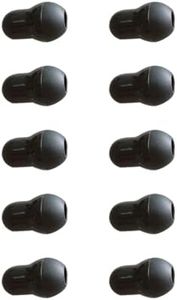 10PCS Stethoscope Ear Tips Replacement,Comfortable Fit Stethoscope Ear Pieces Replacement,Soft Premium Push-On Silicone Stethoscope Eartips Black