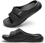 PCSsole Men's Orthotic Slides, Adjustable Arch Support Recovery Sandals