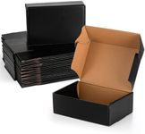 Dicunoy 30 Pack CardBoard Boxes, 9 x 6 x 3 Inches Small Shipping Boxes, Black Corrugated Cardboard Box for Mailing Packing Literature Mailer, Packaging Boxes for Gift, Small Business