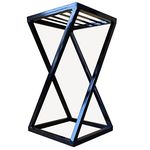 TRUPOT Iron Matka/Planter Pot Stand, Stool, Water Camper Stand for Home Decor, Office, Garden, Balcony Decor, Kitchen (Black, Pack of 1)