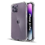 naykodi Hard Back Shock Proof Silicone Bumper Cover Case for Apple iPhone 11 PRO (TPU+Polycarbonate | Transparent)