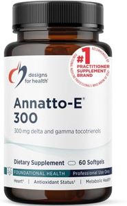 Designs for Health Annatto-E 300mg Tocotrienols Vitamin E - Delta + Gamma Tocotrienols to Support Heart Health, Eye Health, Healthy Aging - DeltaGold Antioxidants Supplement (60 Vitamin E Softgels)