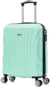 RAYKONG Valise Cabine ABS 55x40x20cm (44L) - Petites valises de Voyage légères 20 Pouces - (RK03|Menthe)