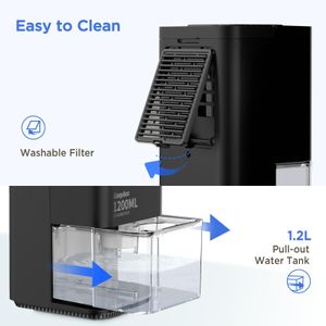 EasyAcc 1200ml Dehumidifier – Compact Black Moisture Absorber