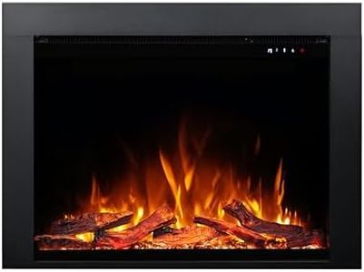 Touchstone Fireplug 38" Smart Electric Fireplace Insert with 4" Trim Kit for Existing Fireplaces - Recessed in-Wall Installation - Realistic Flame - WiFi & Alexa Compatible - 1500W Heater