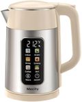 Mecity Electric Kettle 1.7L Touch Screen Temperature Control Water Boiler, No Plastic Contact with Water. 6 Preset Temperature Programs, 2 Hours Keep Warm, Stainless Steel
