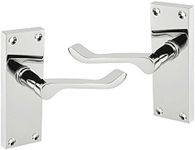 5 x Sets Victorian Scroll Door Handles Lever Latch Polished Chrome Premium Quality - Handlestore®