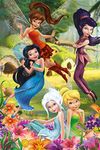 Pyramid International Disney Fairies, Flowers Maxi Poster, Wood, Multi-Colour, 61 x 91.5 cm