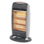 Beldray Oscillating Halogen Heater - Tip Over Cut Out, Overheat Protection, 3 Heat Settings, Instant Heat, Glow Light, Carry Handle, Replaceable Bulbs