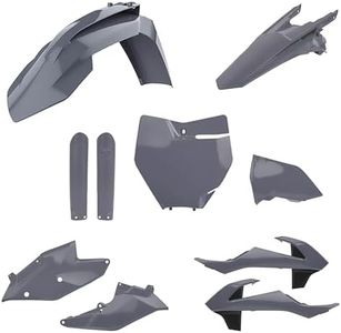 Polisport Full Plastic Kit for KTM SX/SX-F/XC/XC-F (2016-18) OEM Quality Restyling Kit with Superior Fit, Flexibility, and Durability (Grey)