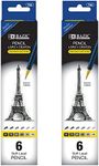 BAZIC Products Drawing Sketching Pencil Set, HB 2B 4B 6B 7B 8B, Professional Graphite Sketch Kit Pencils, for Artists Adults Beginners (6/Pack), 2-Packs