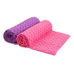 voidbiov Yoga Mat Towels With Mesh Carrying Bag, Quick Dry Non Slip Dot Grip Bikram Pilates Towel, Extra Long (185 x 62 cm, 73" x 24")